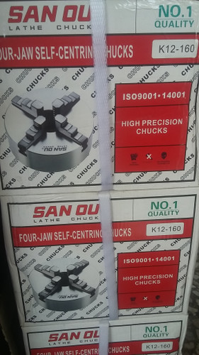 چهار نظام منظم دستگاه تراشکاری سایز 160 میلیمتر برند SAN OU (اصل)