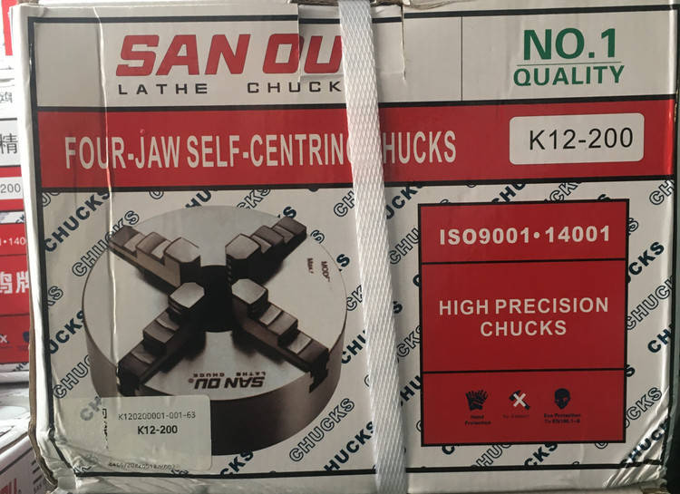 چهار نظام منظم دستگاه تراشکاری سایز 200 میلیمتر برند SAN OU (اصل)