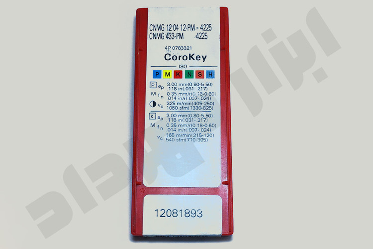 مشخصات، قیمت و خرید الماس تراشکاری Sandvik مدل CNMG120412-PM 4225 | اینسرت سنگینکاری سندویک اصل