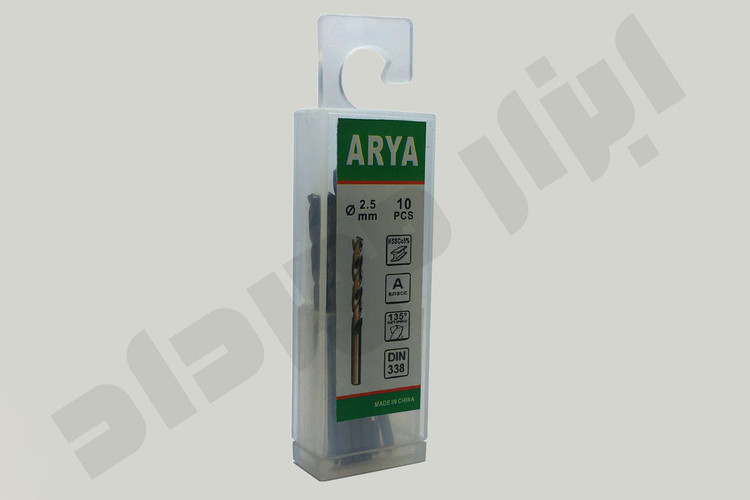 مشخصات، قیمت و خرید مته کبالتدار ۵ درصد ARYA سایز ۲.۵ | مته آلیاژی صنعتی با قدرت نفوذ بالا