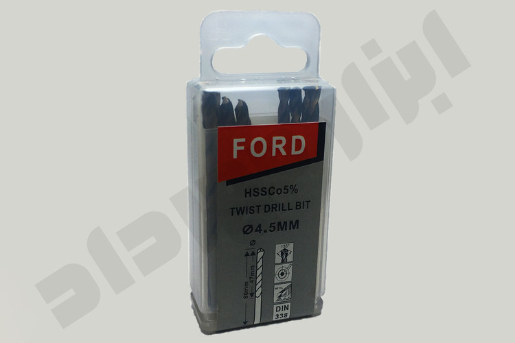 مشخصات، قیمت و خرید مته کبالتدار ۵ درصد FORD سایز ۴.۵ | مته آلیاژی با کارایی بالا در فولاد سخت