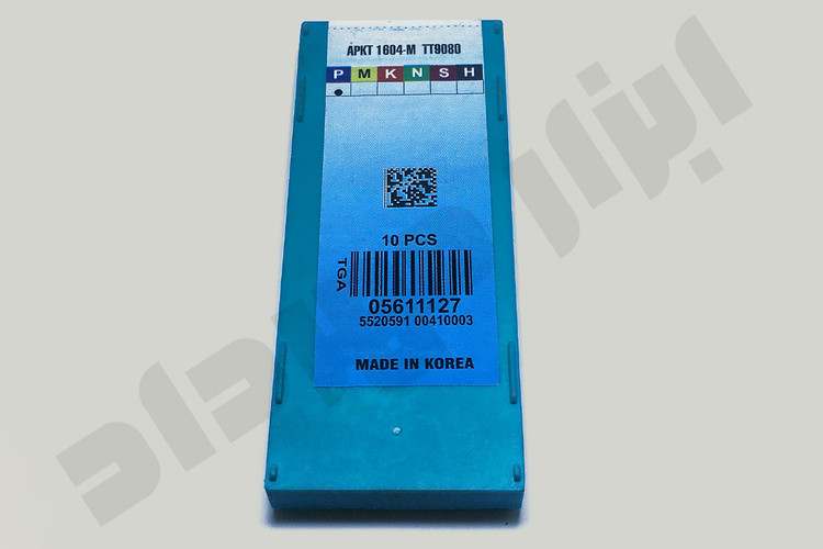 مشخصات، قیمت و خرید الماس تراشکاری TaeguTec مدل APKT1604-M TT9080 | اینسرت فرزکاری قدرتمند برای فولاد و آلیاژها