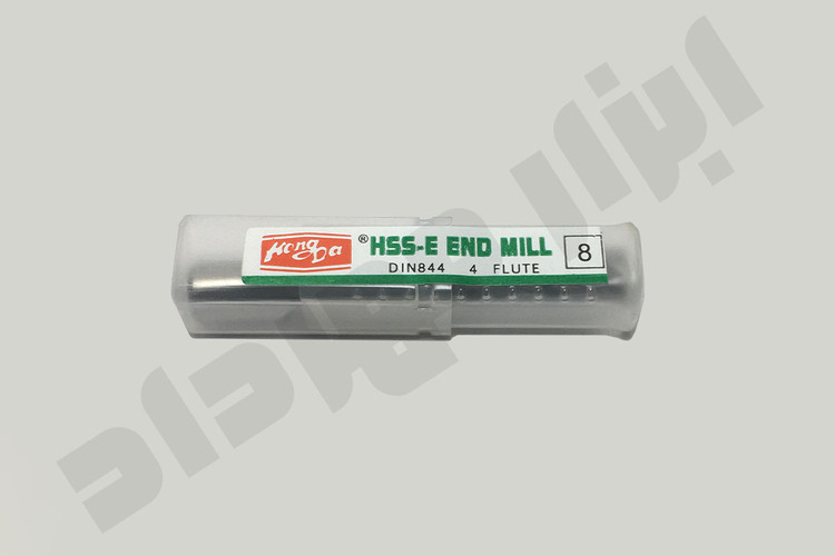 مشخصات، قیمت و خرید فرز انگشتی ۴ پر ۸ میلیمتر HongDa HSS-E | ابزار برش کبالتدار برای پرداخت دقیق و ماشینکاری صنعتی
