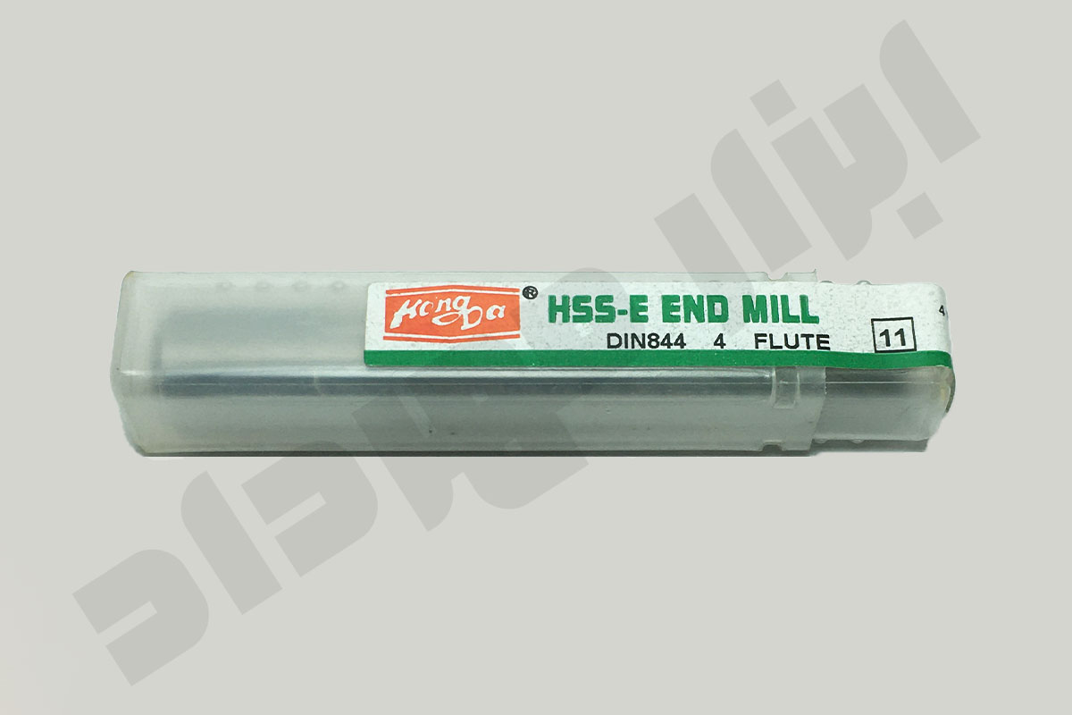 مشخصات، قیمت و خرید فرز انگشتی ۴ پر ۱۱ میلیمتر HongDa HSS-E | ابزار برشی کبالتدار برای فرزکاری سنگین و دقیق