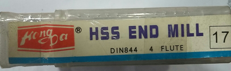 مشخصات، قیمت و خرید فرز انگشتی ۴ پر ۱۷ میلیمتر HSS برند HongDa | قیمت اقتصادی و کیفیت مناسب