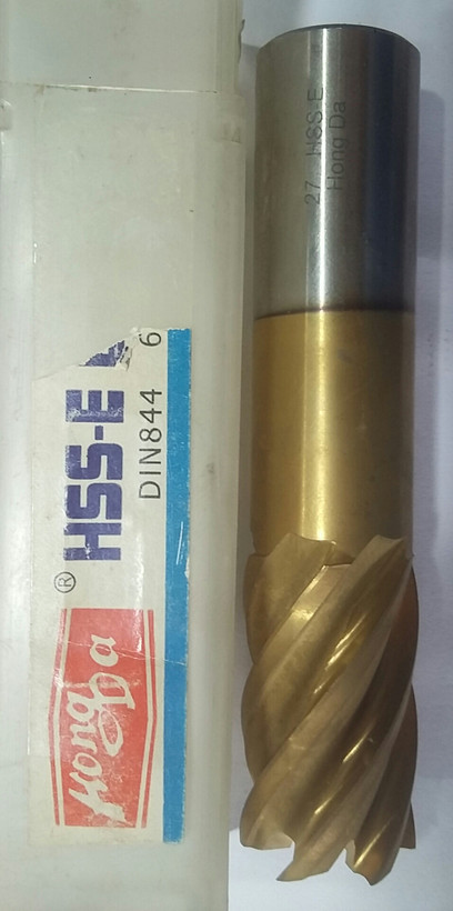 مشخصات، قیمت و خرید فرز انگشتی ۶ پر ۲۷ میلیمتر HSS-E روکش تیتانیوم HongDa | مخصوص پرداخت نهایی