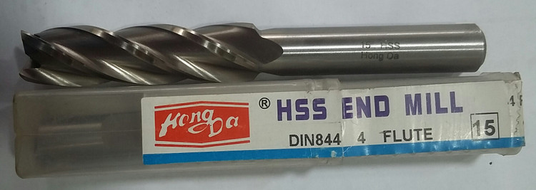 مشخصات، قیمت و خرید فرز انگشتی 4 پر بلند 15 میلیمتر HSS برند HongDa | قیمت مناسب، کیفیت بالا و ارسال سریع به سراسر کشور