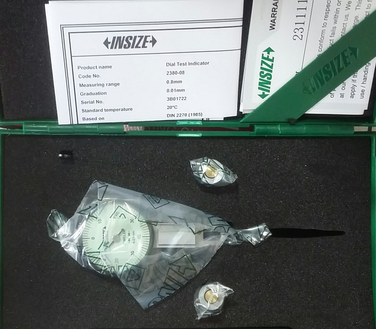 مشخصات، قیمت و خرید ساعت اندیکاتور شیطونکی اینسایز مدل 2380-08 اصل | دقت 0.8 میلیمتر | Insize Original