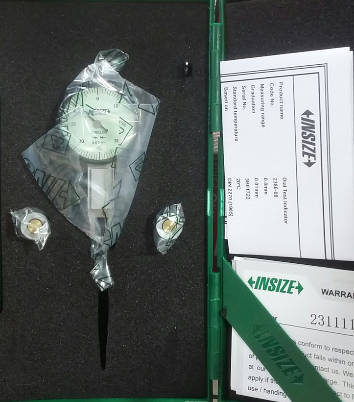 مشخصات، قیمت و خرید ساعت اندیکاتور شیطونکی اینسایز مدل 2380-08 اصل | دقت 0.8 میلیمتر | Insize Original