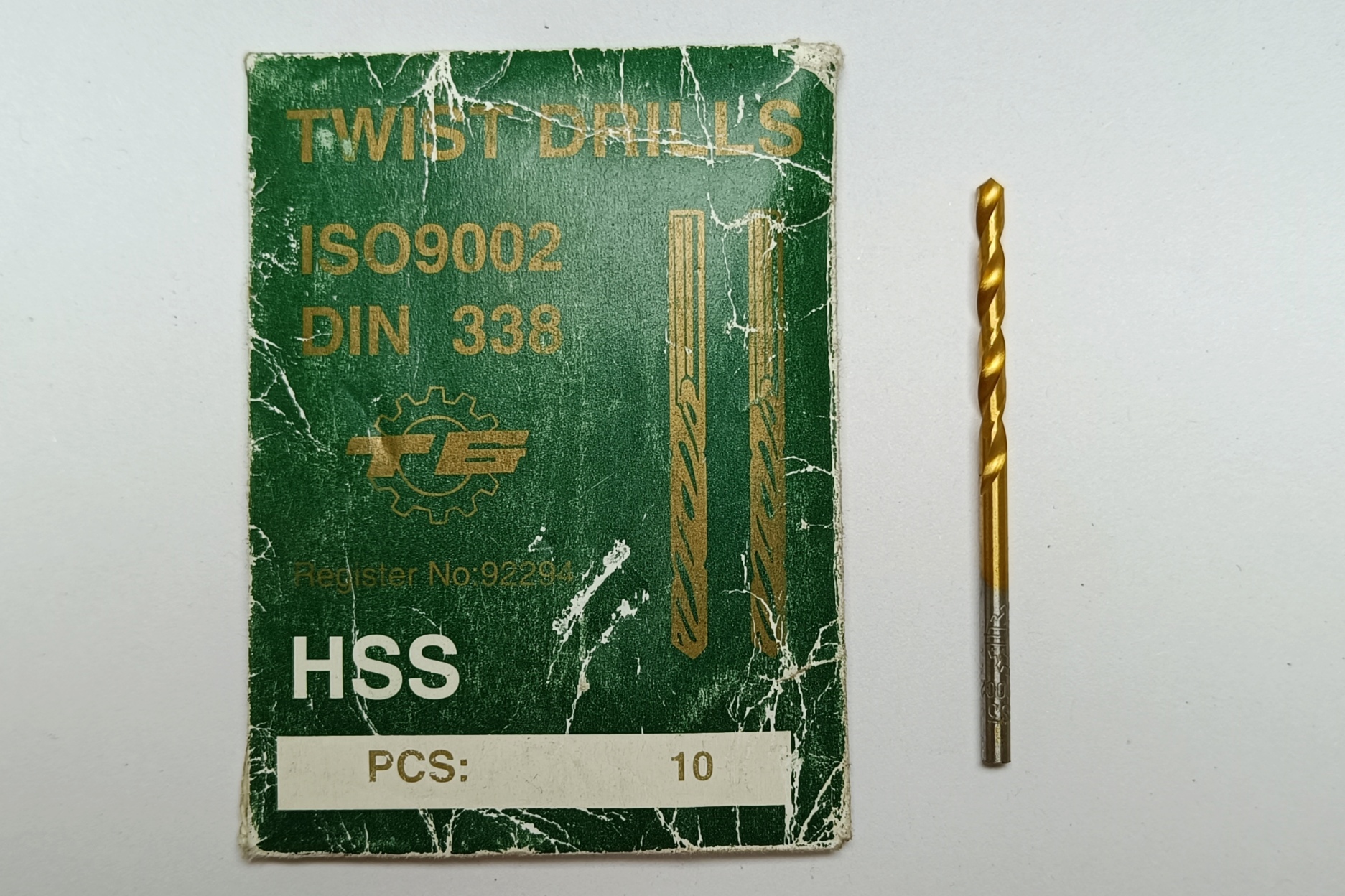 مته سایز 3 میلیمتر HSS روکش تیتانیوم (طلایی) برند TG