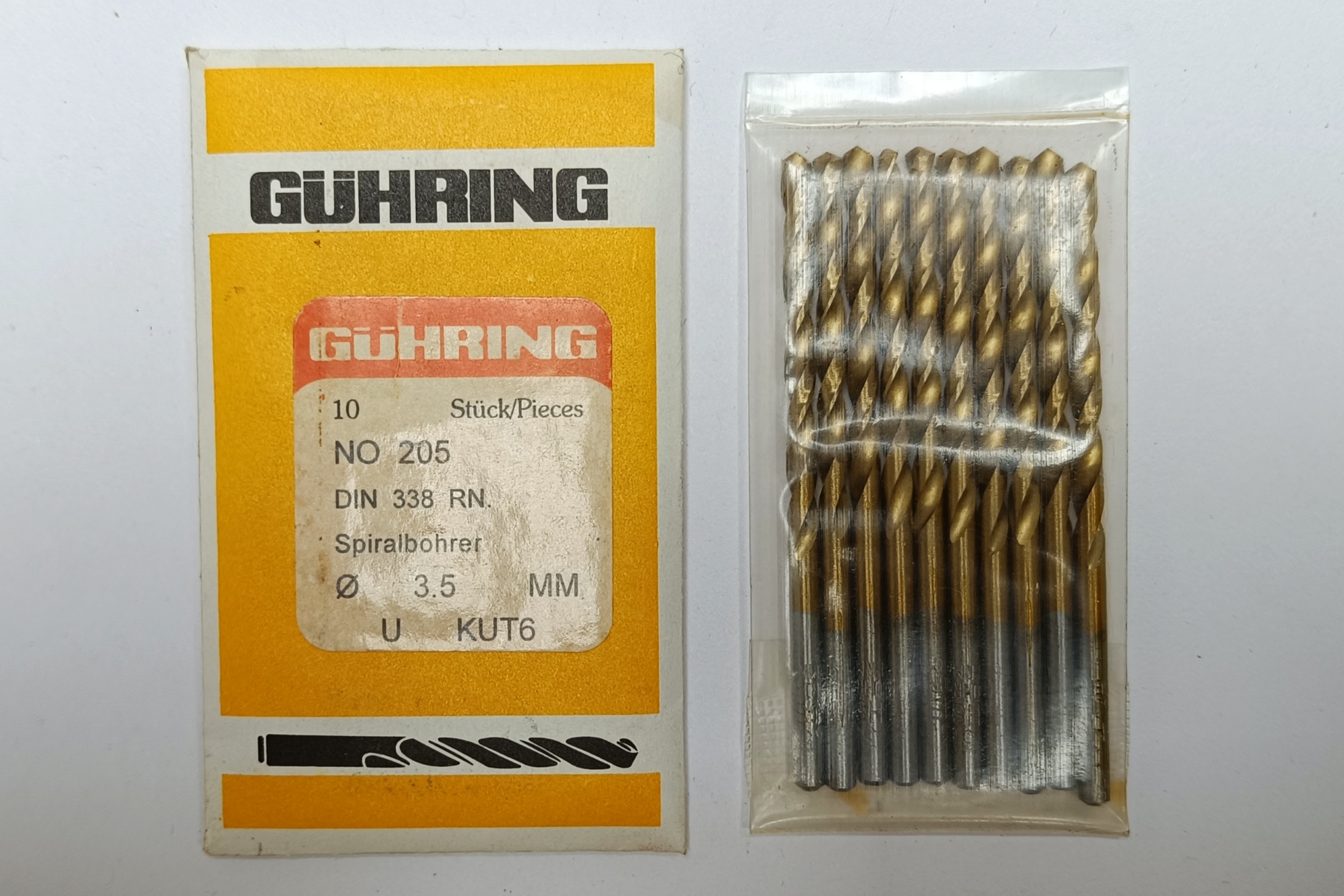مته سایز 3.5 میلیمتر روکش تیتانیوم (طلایی) طرح GUHRING گورینگ