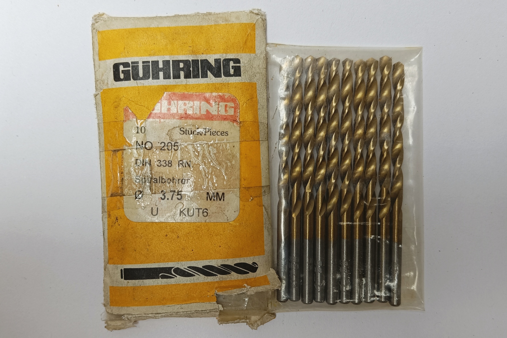 مته سایز 3.75 میلیمتر HSS روکش تیتانیوم (طلایی) طرح GUHRING گورینگ