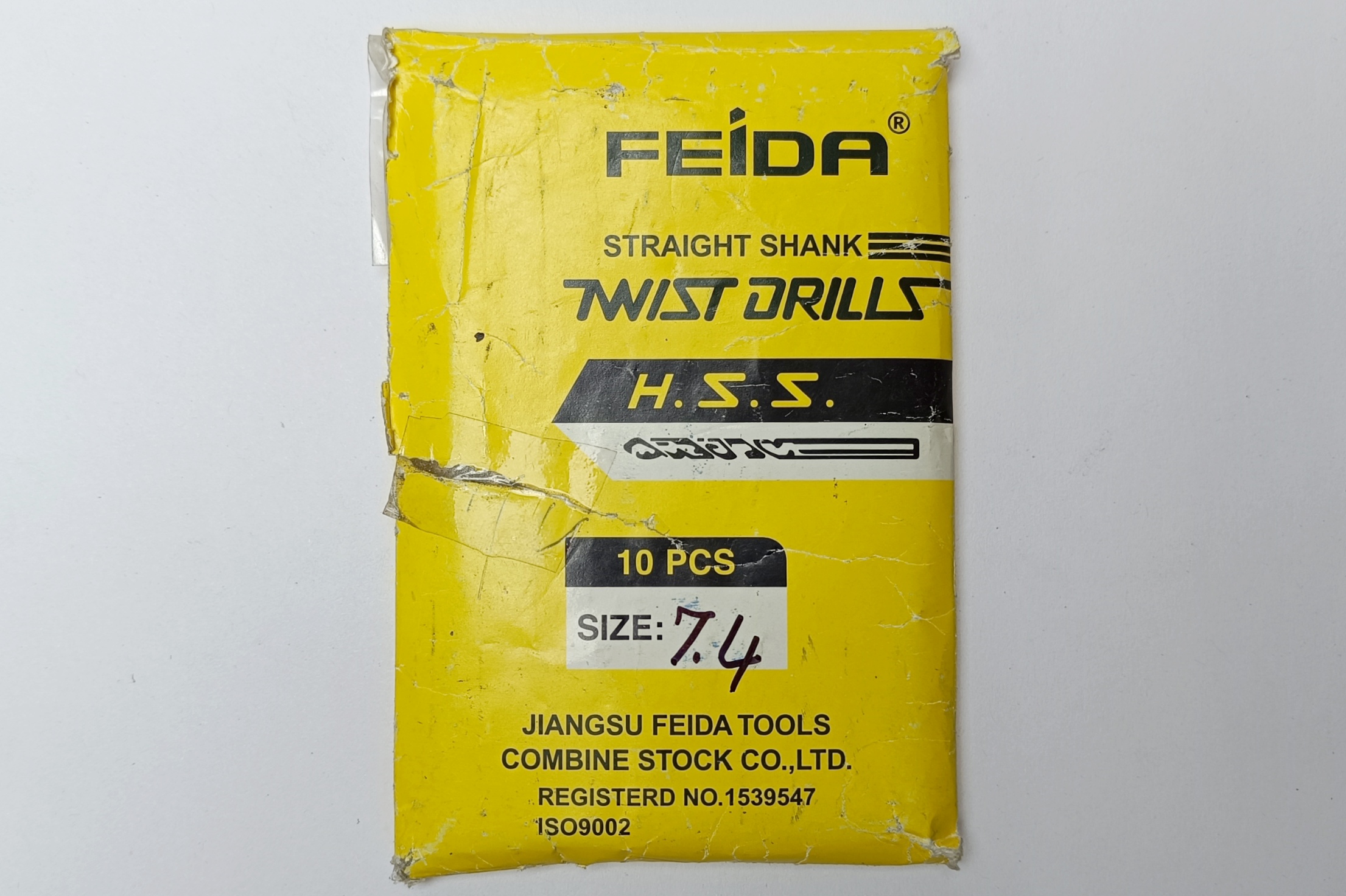 مته سایز 7.4 میلیمتر HSS روکش تیتانیوم (طلایی) برند FEIDA