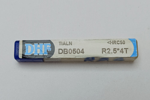 فرز انگشتی الماس (کارباید) سر گرد چهار پر سایز 5R2.5 میلیمتر برند DHF تایوان