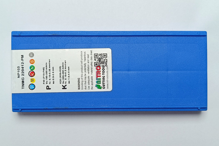 الماس تراشکاری مدل TNMG 220412 برند NITRO (مخصوص انواع فولاد و چدن)